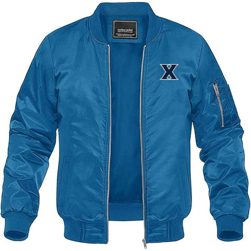 Men's Xavier Musketeers Lightweight Bomber Jacket Windbreaker Softshell Varsity Jacket Coat