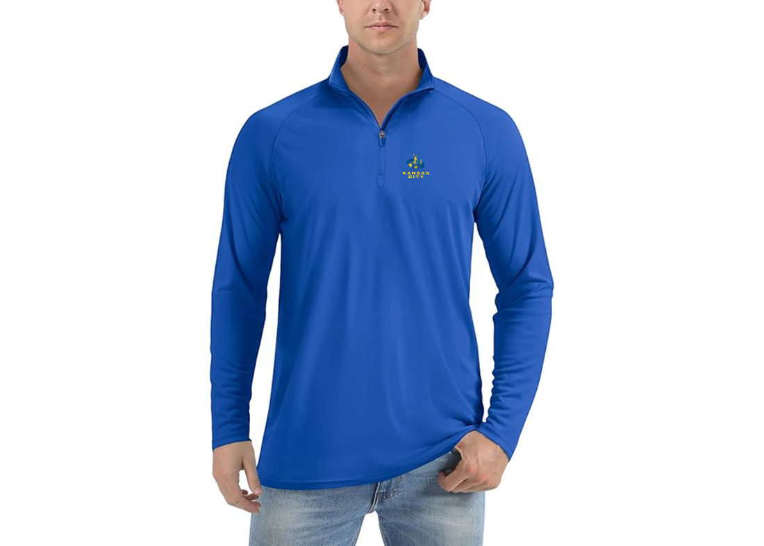 Men's UMKC Kangaroos Lightweight Quarter-Zip Athletic Shirt Long Sleeve Polyester Wear