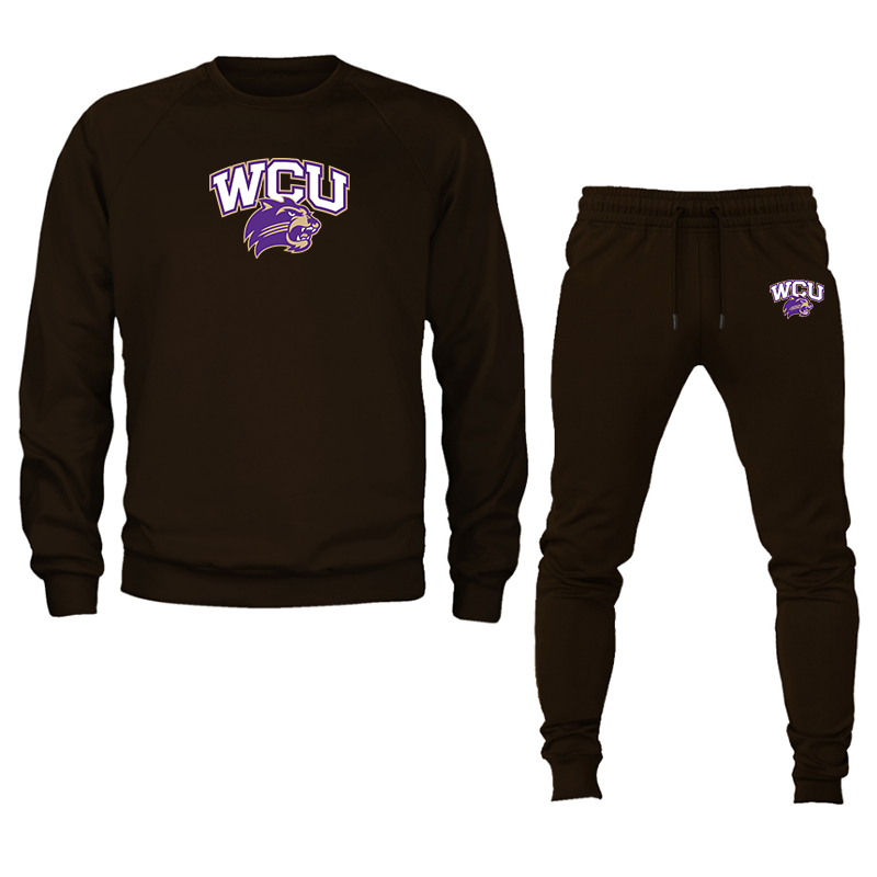 Men's Western Carolina Catamounts Crewneck Sweatshirt Joggers Suit