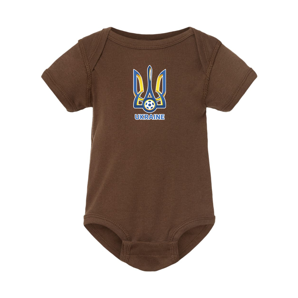 Ukraine National Football Soccer Team Rabbit Skins Infant Baby Rib Bodysuit