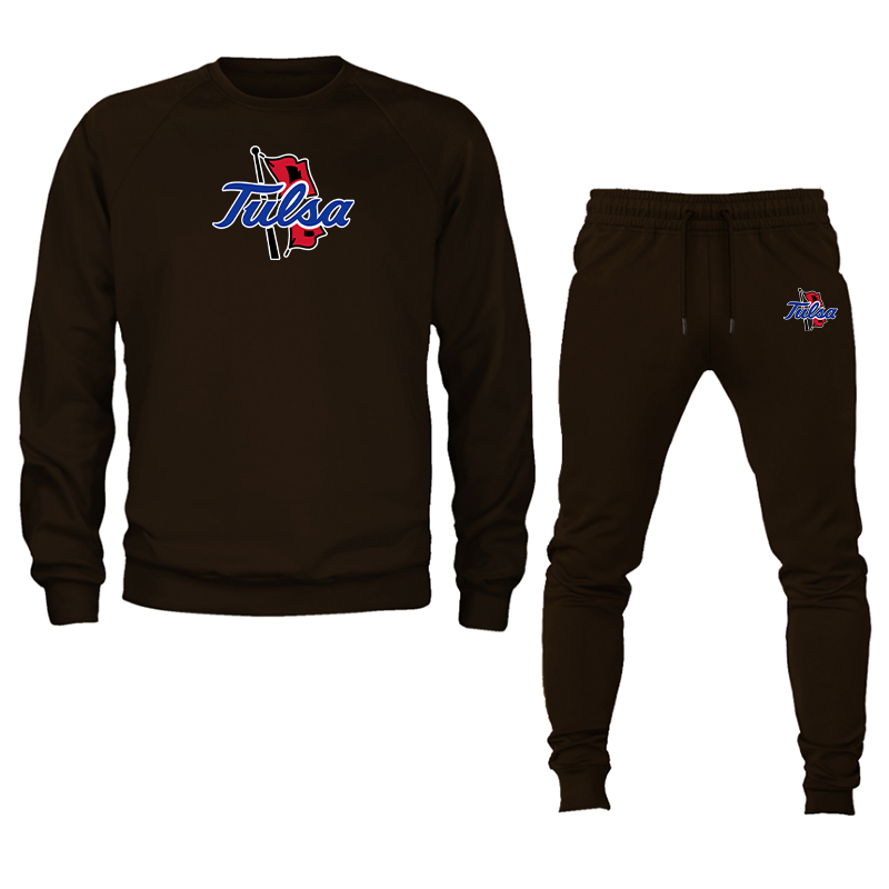Men's Tulsa Golden Hurricane Crewneck Sweatshirt Joggers Suit