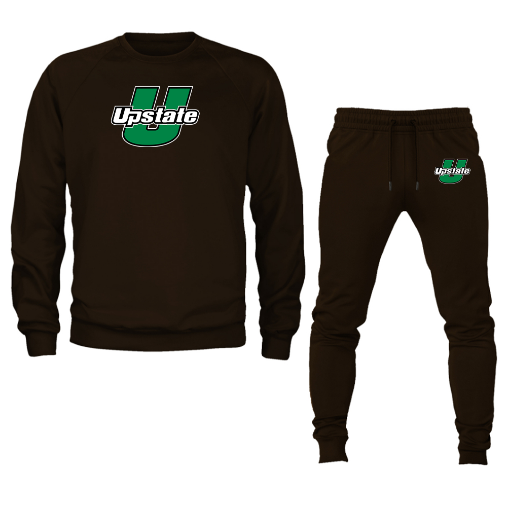 Men's USC Upstate Spartans Crewneck Sweatshirt Joggers Suit