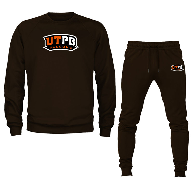 Men's  UTPB Falcons Crewneck Sweatshirt Joggers Suit