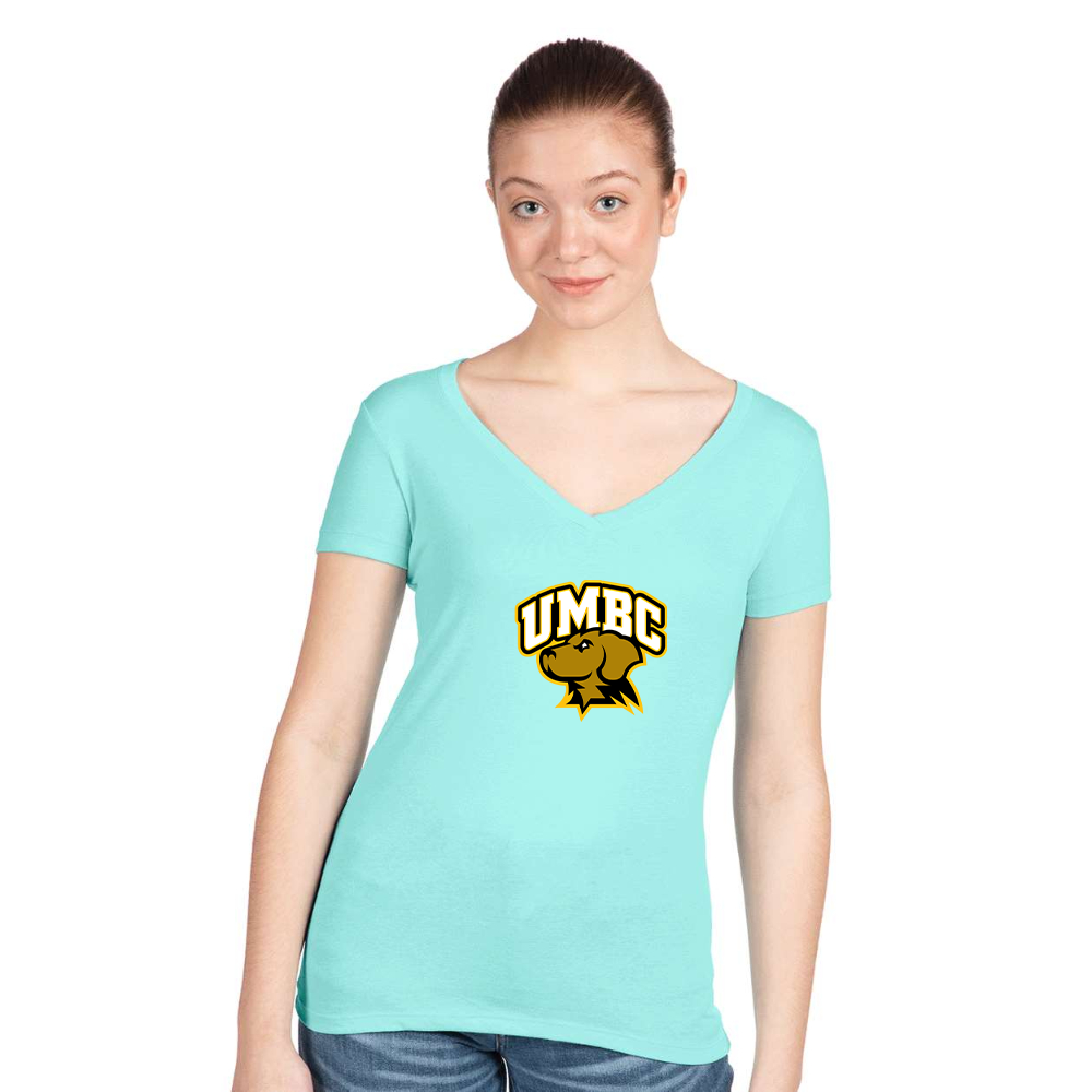 Women's UMBC Retrievers   Next Level V-Neck T-Shirt