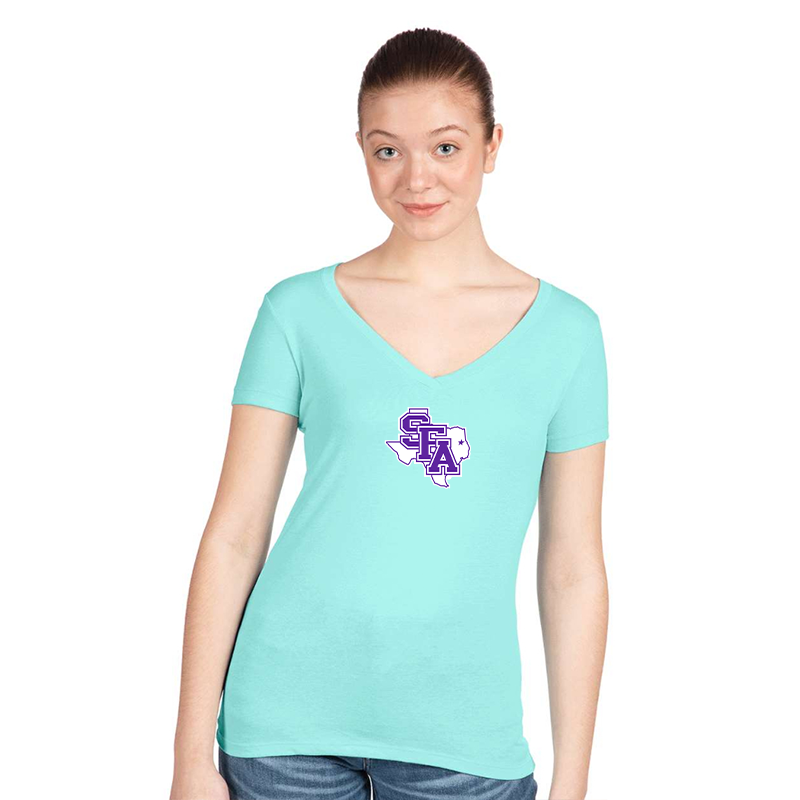 Women's  Stephen F. Austin Lumberjacks   Next Level V-Neck T-Shirt