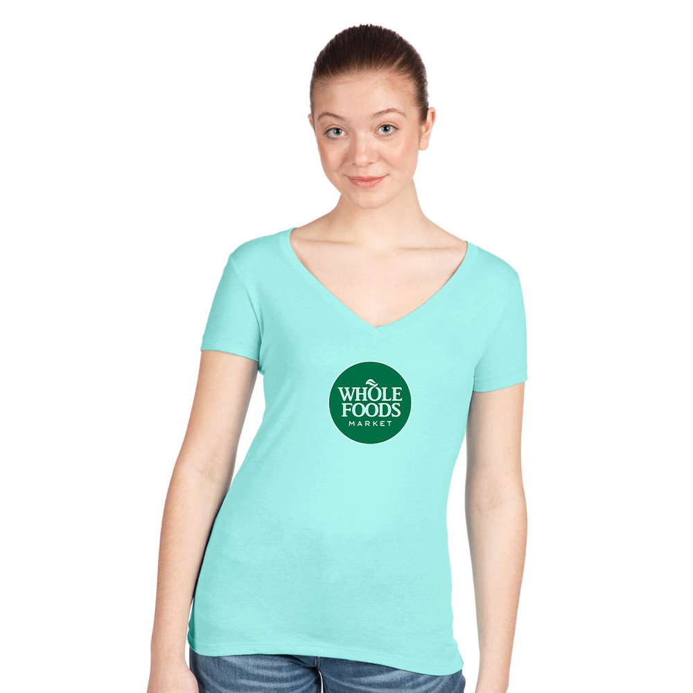 Women's Whole Foods Market  Next Level V-Neck T-Shirt