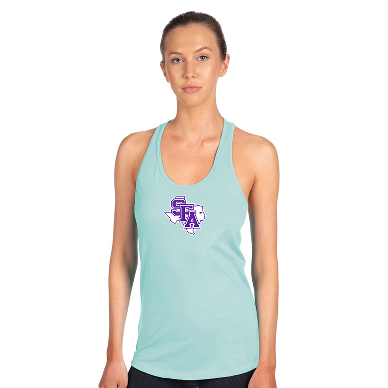 Women's Stephen F. Austin Lumberjacks  Next Level Ideal Racerback Tank