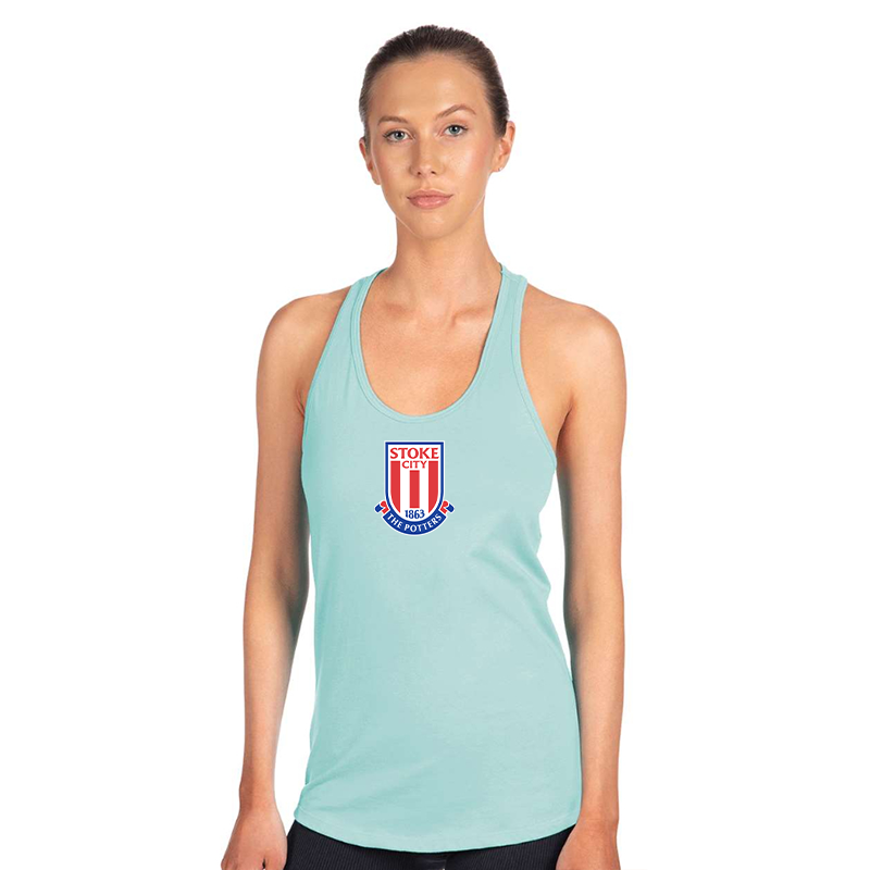 Women's Stoke City Soccer Next Level Ideal Racerback Tank