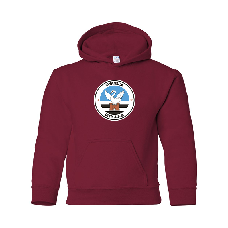 Youth Swansea City Soccer Gildan Heavy Blend  Hooded Sweatshirt