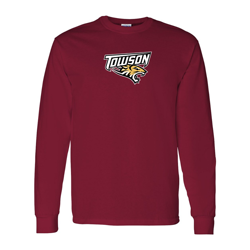 Men's Towson Tigers Gildan Heavy Cotton Long Sleeve T-Shirt