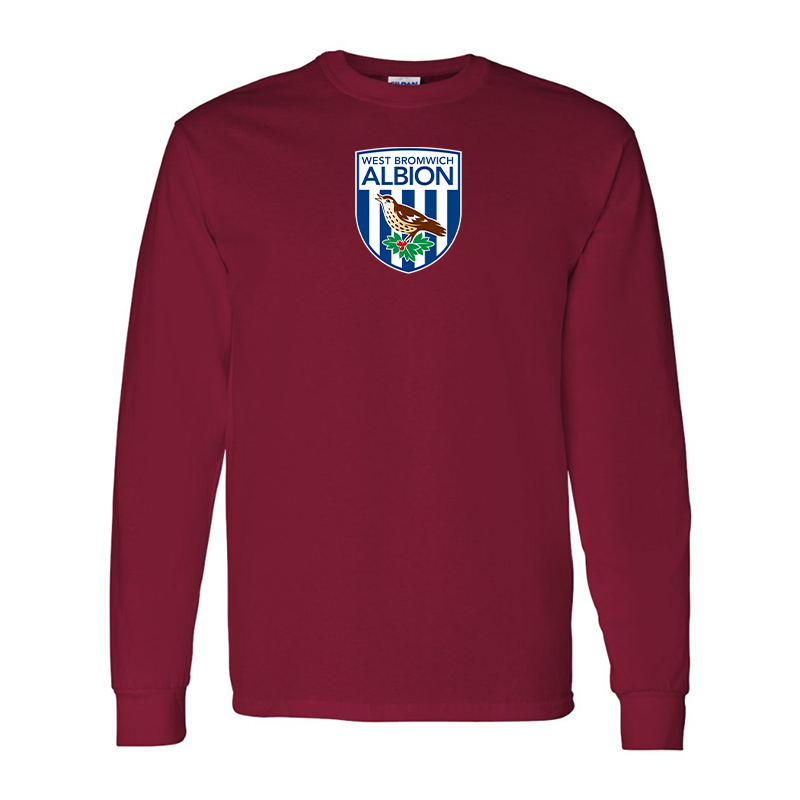Men's West Bromwich Albion Soccer Gildan Heavy Cotton Long Sleeve T-Shirt