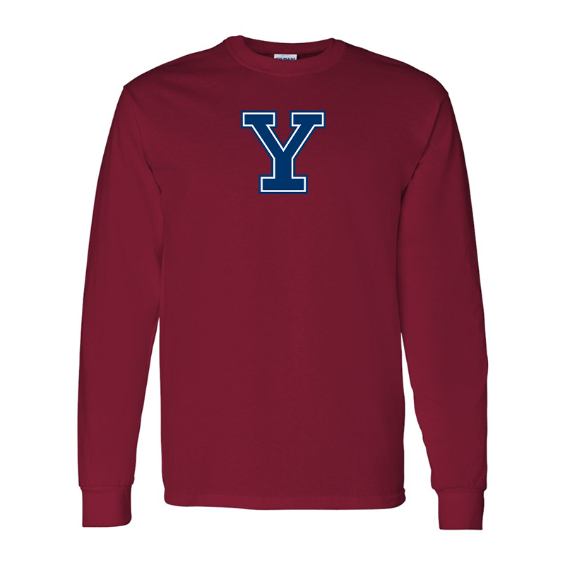 Men's Yale Bulldogs Gildan Heavy Cotton Long Sleeve T-Shirt