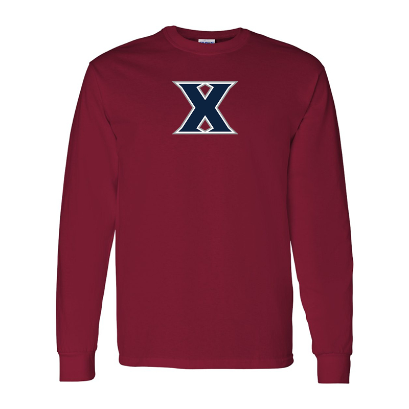 Men's Xavier Musketeers Gildan Heavy Cotton Long Sleeve T-Shirt