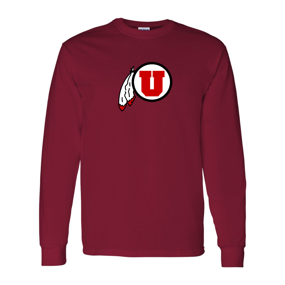 Men's  Utah Utes Gildan Heavy Cotton Long Sleeve T-Shirt
