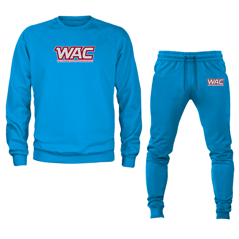Men's Western Athletic Conference Crewneck Sweatshirt Joggers Suit