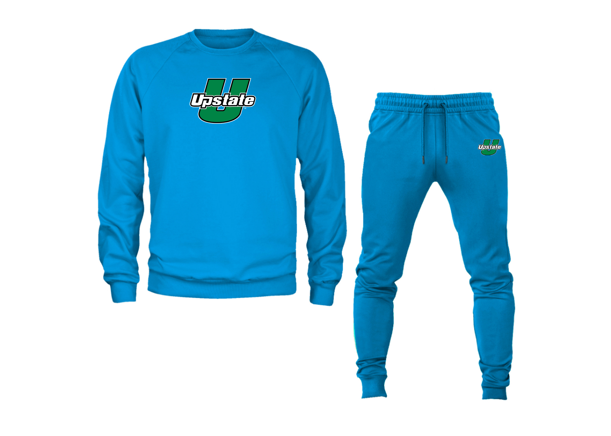 Men's USC Upstate Spartans Crewneck Sweatshirt Joggers Suit