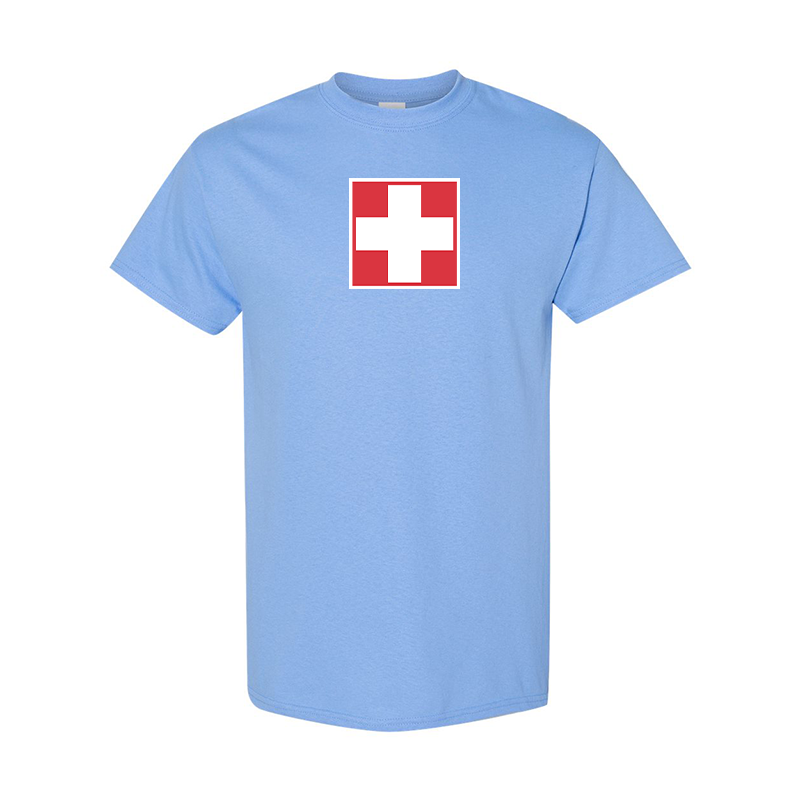 Men's Switzerland National Football Soccer Team Gildan Heavy Cotton T-Shirt