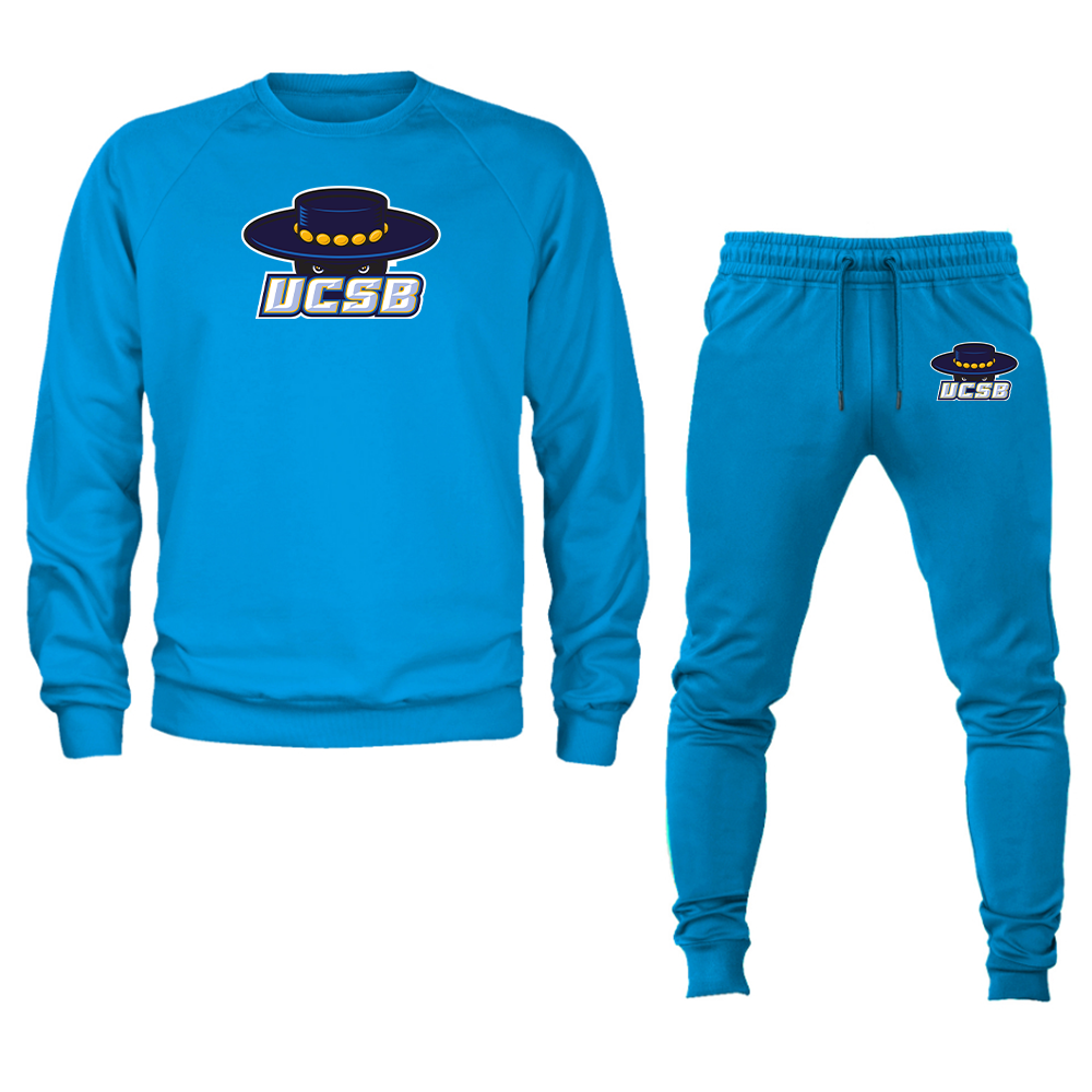 Men's UCSB Gauchos Crewneck Sweatshirt Joggers Suit