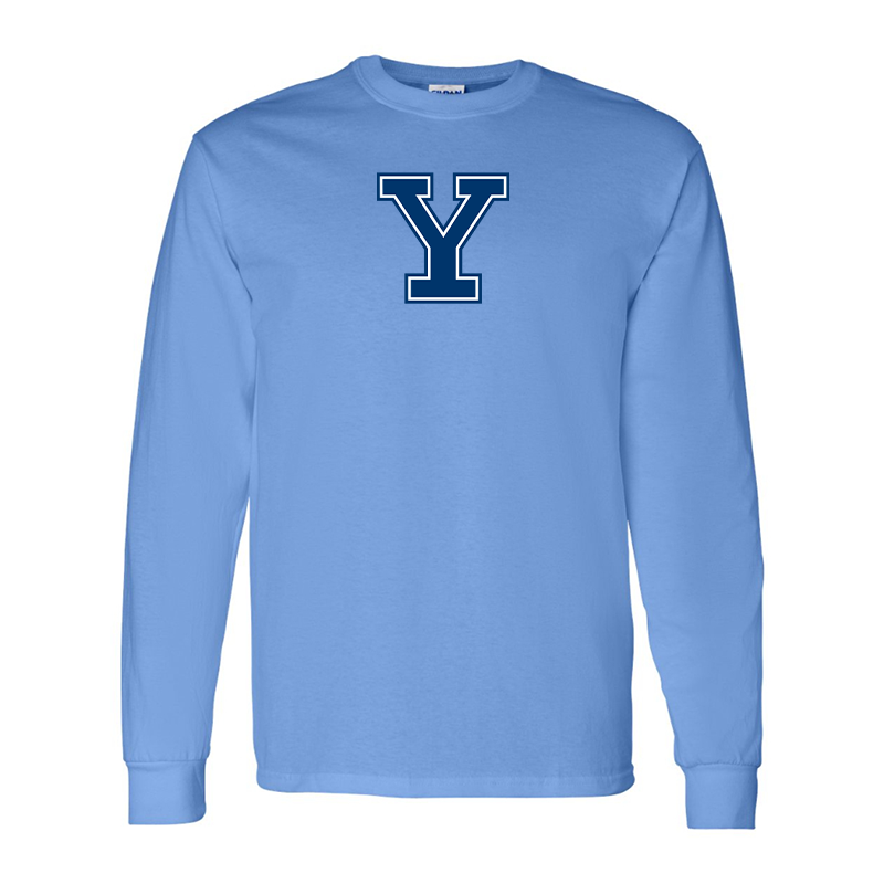 Men's Yale Bulldogs Gildan Heavy Cotton Long Sleeve T-Shirt
