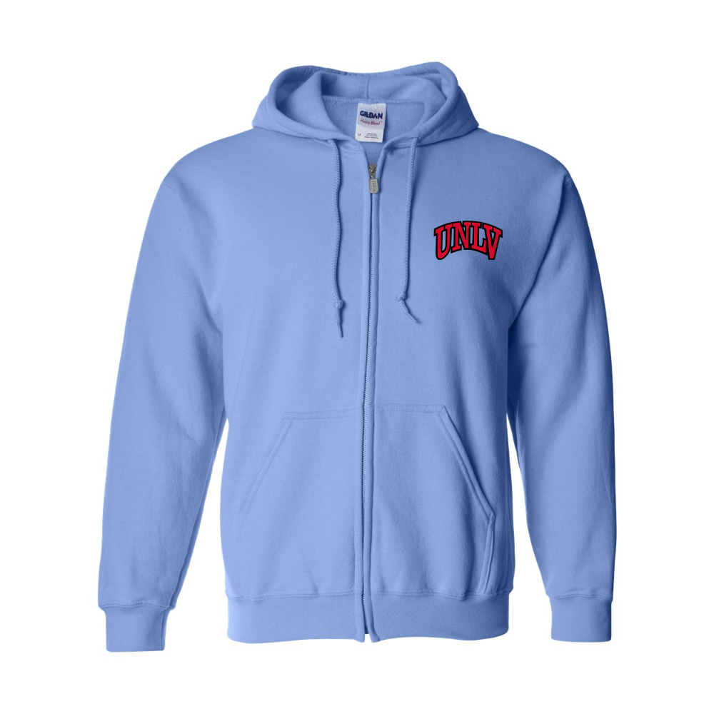 Men's UNLV Rebels Gildan  Heavy Blend Full Zip Hooded Sweatshirt