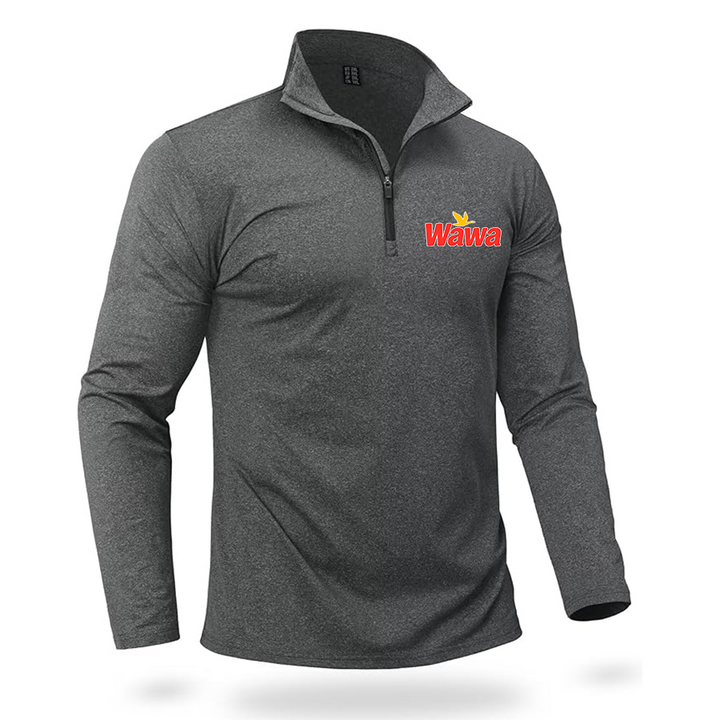Men's Wawa Gas Station Boladeci Men_s Quarter Zip Pullover Premium Fleece Lined Heather Long Sleeve Golf Shirts Midweight 1_4 Half Zip Sweatshirts