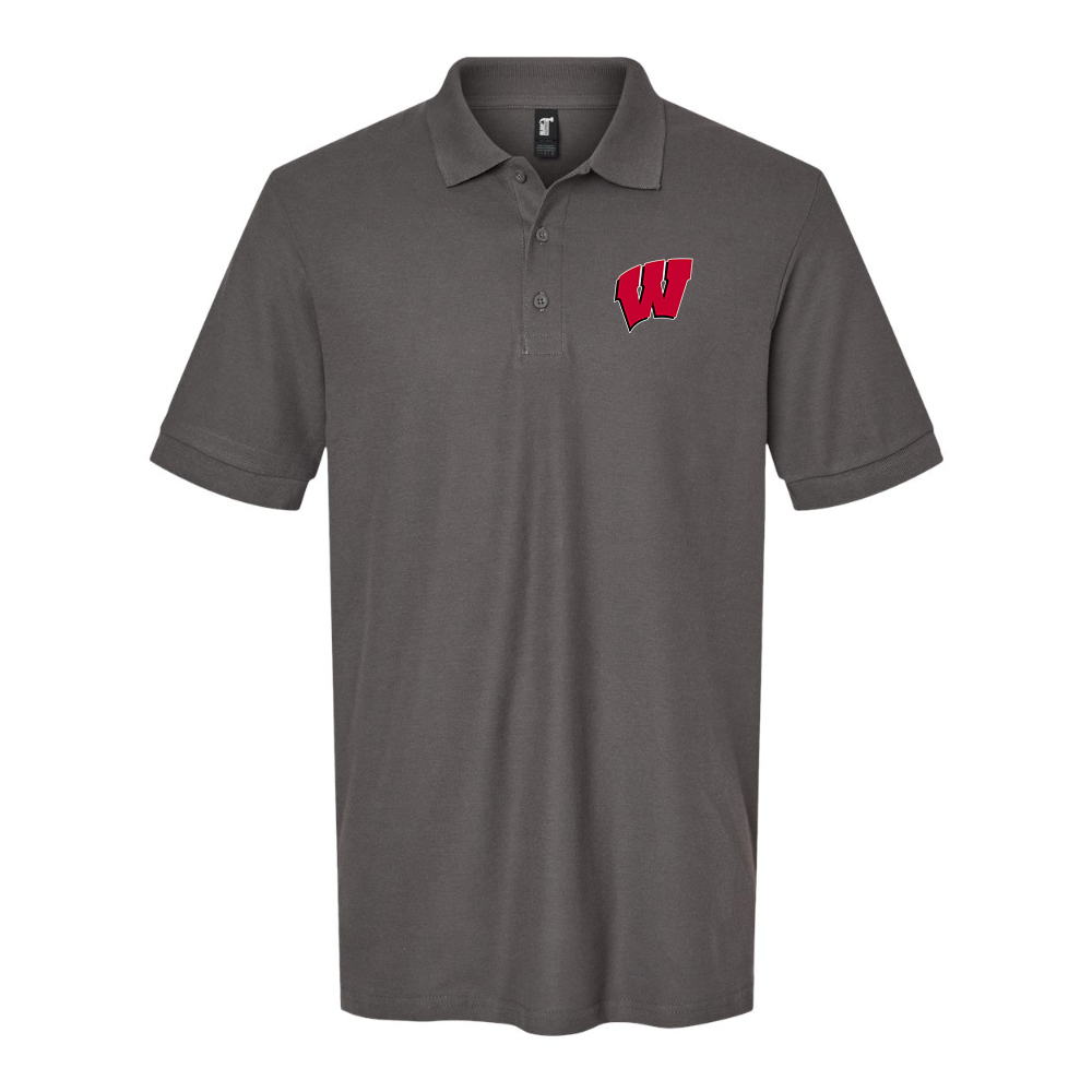 Men's Wisconsin Badgers Gildan Hammer Pique Polo