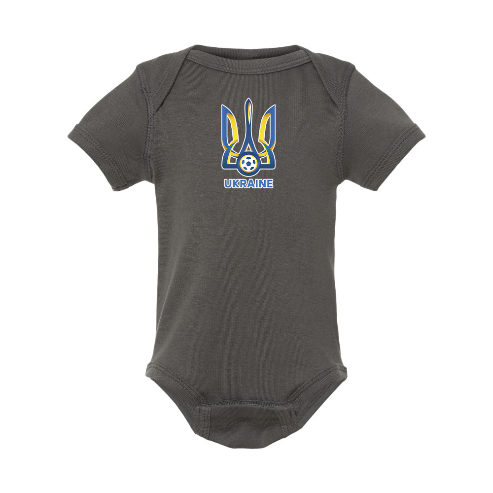 Ukraine National Football Soccer Team Rabbit Skins Infant Baby Rib Bodysuit