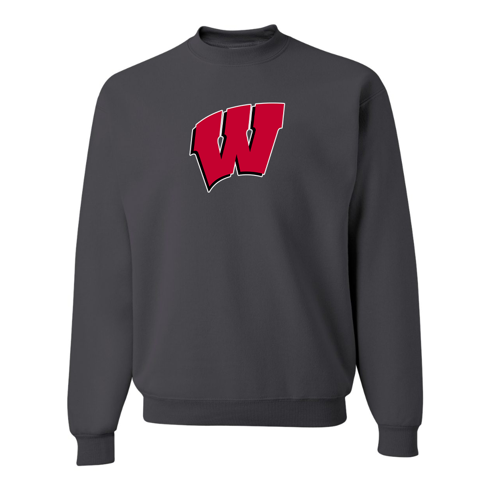 Men's Wisconsin Badgers JERZEES NuBlend Crewneck Sweatshirt
