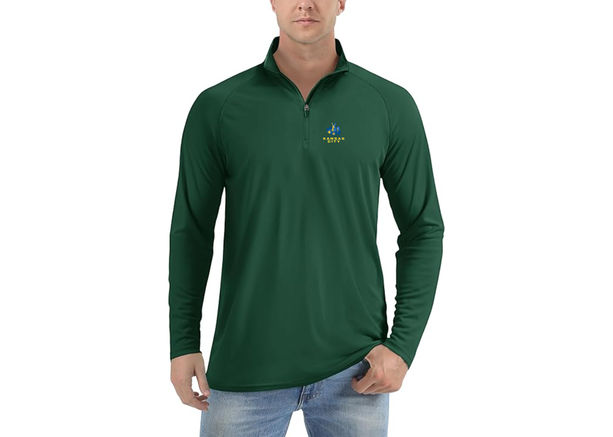 Men's UMKC Kangaroos Lightweight Quarter-Zip Athletic Shirt Long Sleeve Polyester Wear