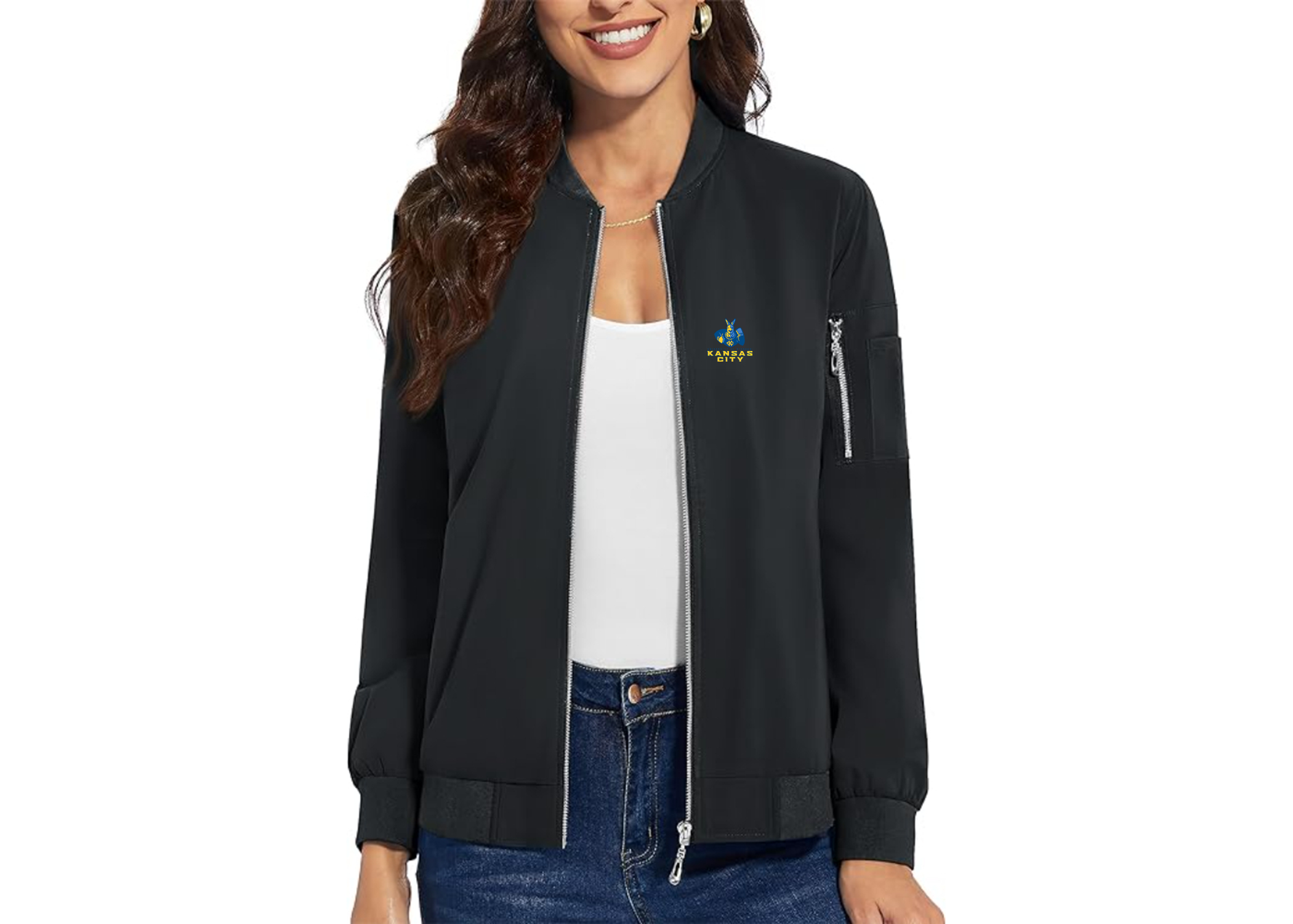 Women's UMKC Kangaroos Premium Bomber Jacket Outerwear