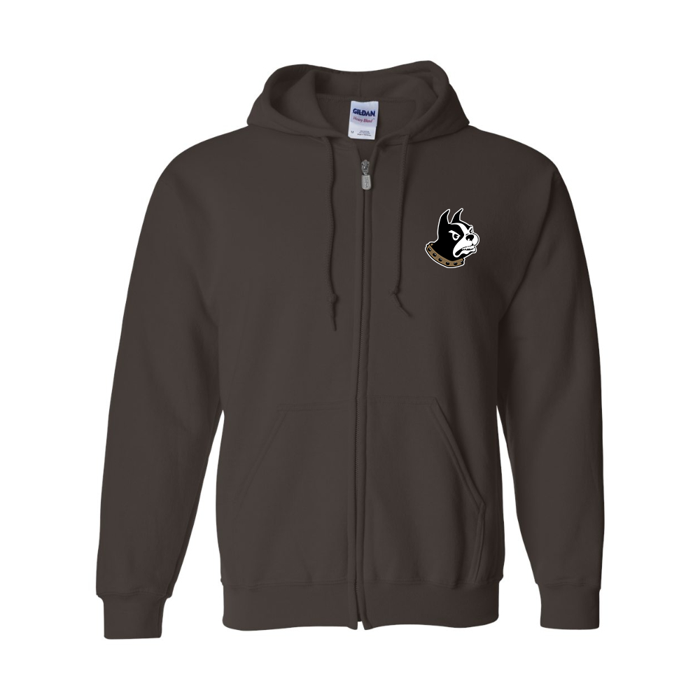 Men's Wofford Terriers  Gildan  Heavy Blend Full Zip Hooded Sweatshirt