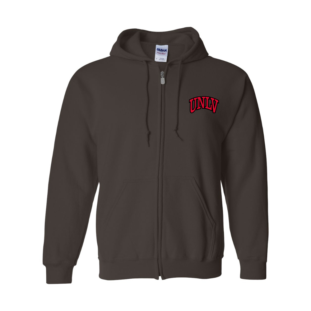 Men's UNLV Rebels Gildan  Heavy Blend Full Zip Hooded Sweatshirt