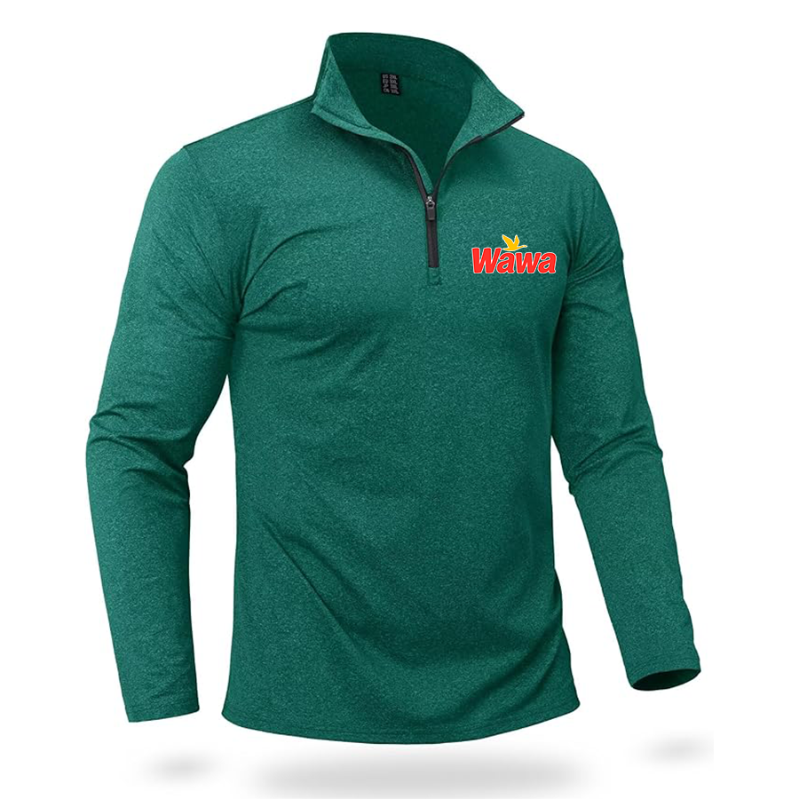 Men's Wawa Gas Station Boladeci Men_s Quarter Zip Pullover Premium Fleece Lined Heather Long Sleeve Golf Shirts Midweight 1_4 Half Zip Sweatshirts