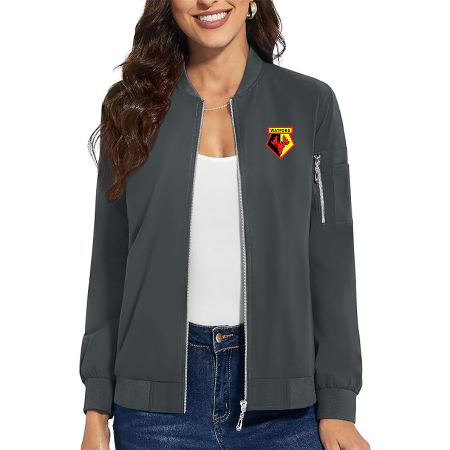 Women's  Watford Soccer   Premium Bomber Jacket Outerwear