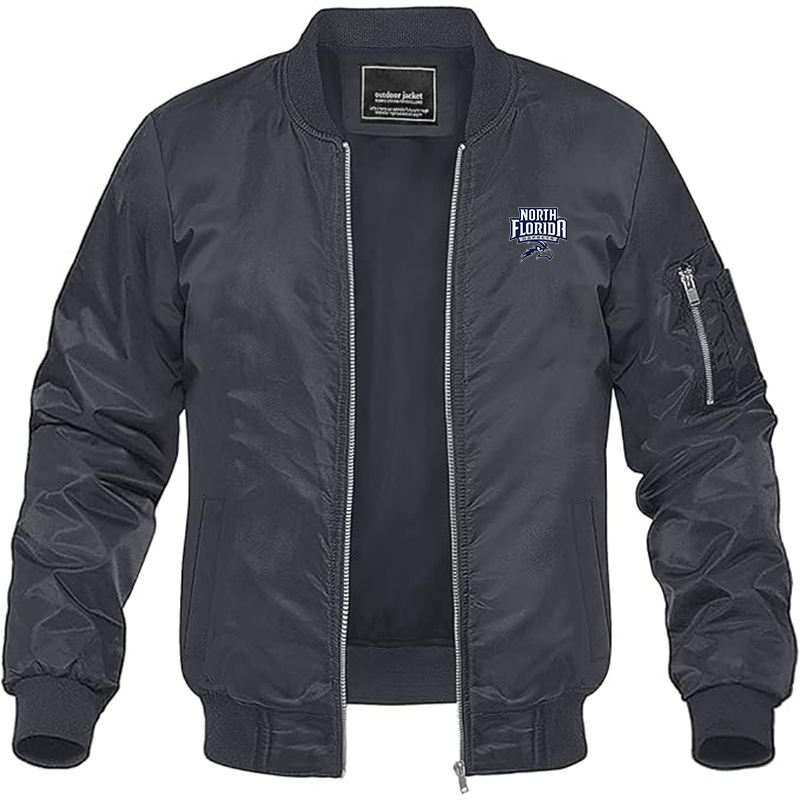 Men's  UNF Ospreys  Lightweight Bomber Jacket Windbreaker Softshell Varsity Jacket Coat
