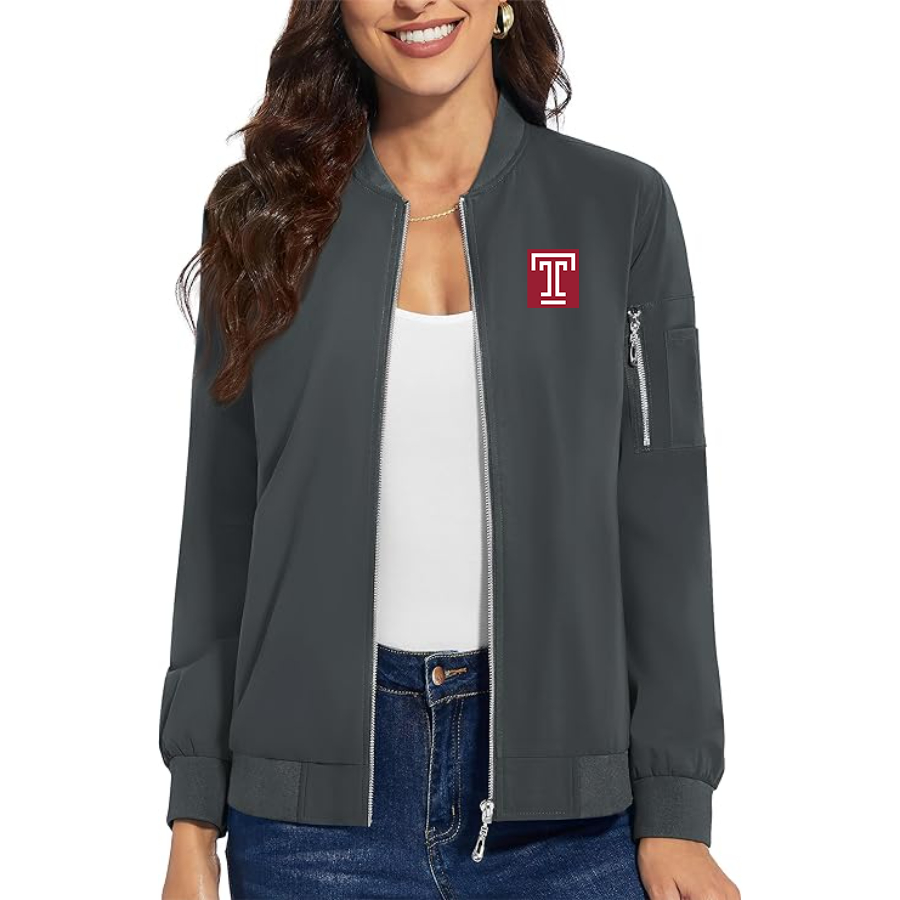 Women's Temple Owls Premium Bomber Jacket Outerwear