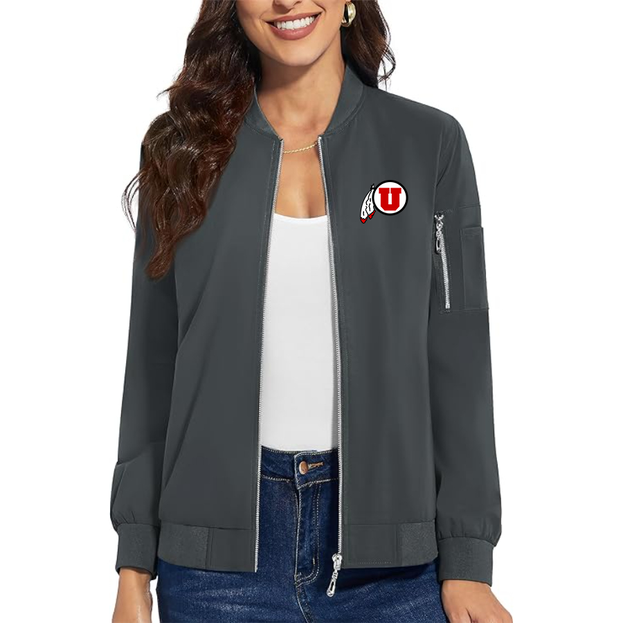 Women's Utah Utes Premium Bomber Jacket Outerwear