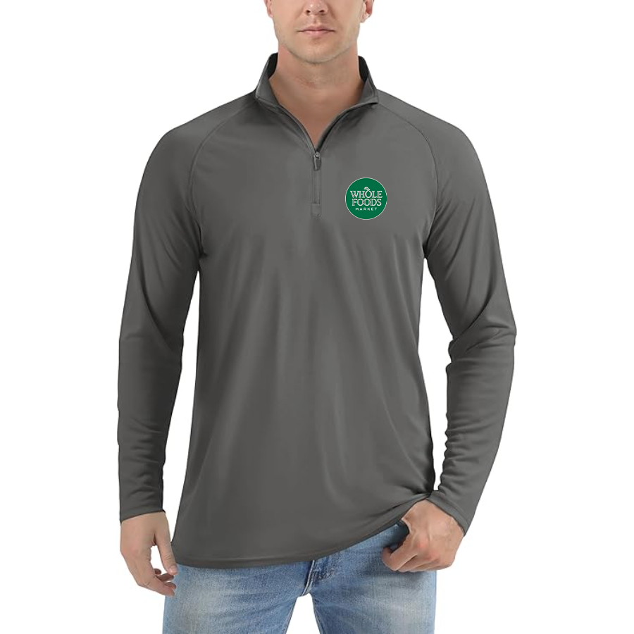 Men'sWhole Foods Market  Lightweight Quarter-Zip Athletic Shirt Long Sleeve Western Carolina Catamounts
