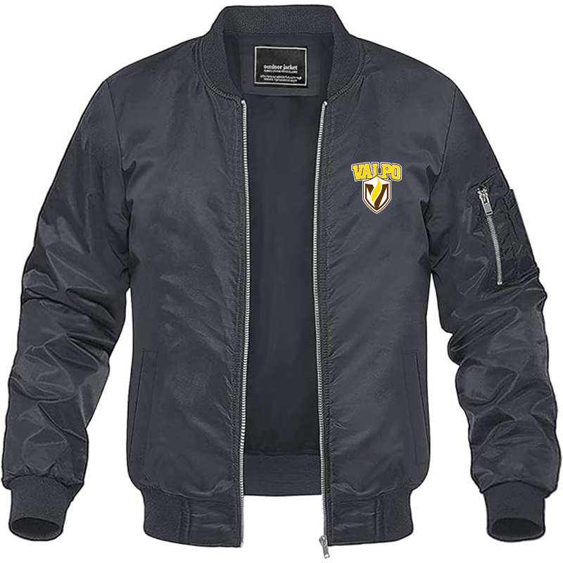 Men's Valparaiso Crusaders  Lightweight Bomber Jacket Windbreaker Softshell Varsity Jacket Coat