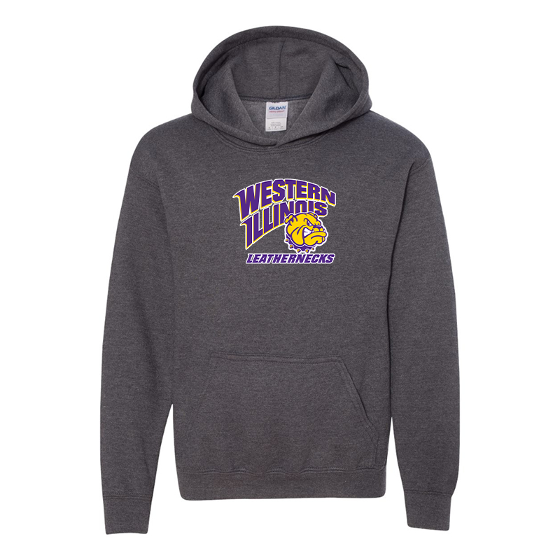 Youth Western Illinois Leathernecks Gildan Heavy Blend  Hooded Sweatshirt