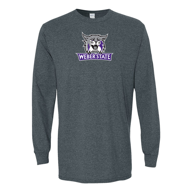 Men's Weber State Wildcats Gildan Heavy Cotton Long Sleeve T-Shirt