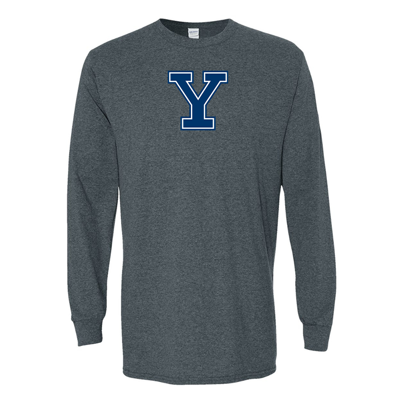 Men's Yale Bulldogs Gildan Heavy Cotton Long Sleeve T-Shirt