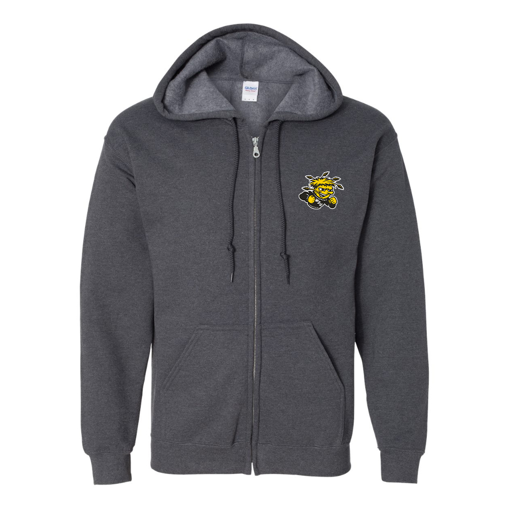 Men's Wichita State Shockers Gildan  Heavy Blend Full Zip Hooded Sweatshirt