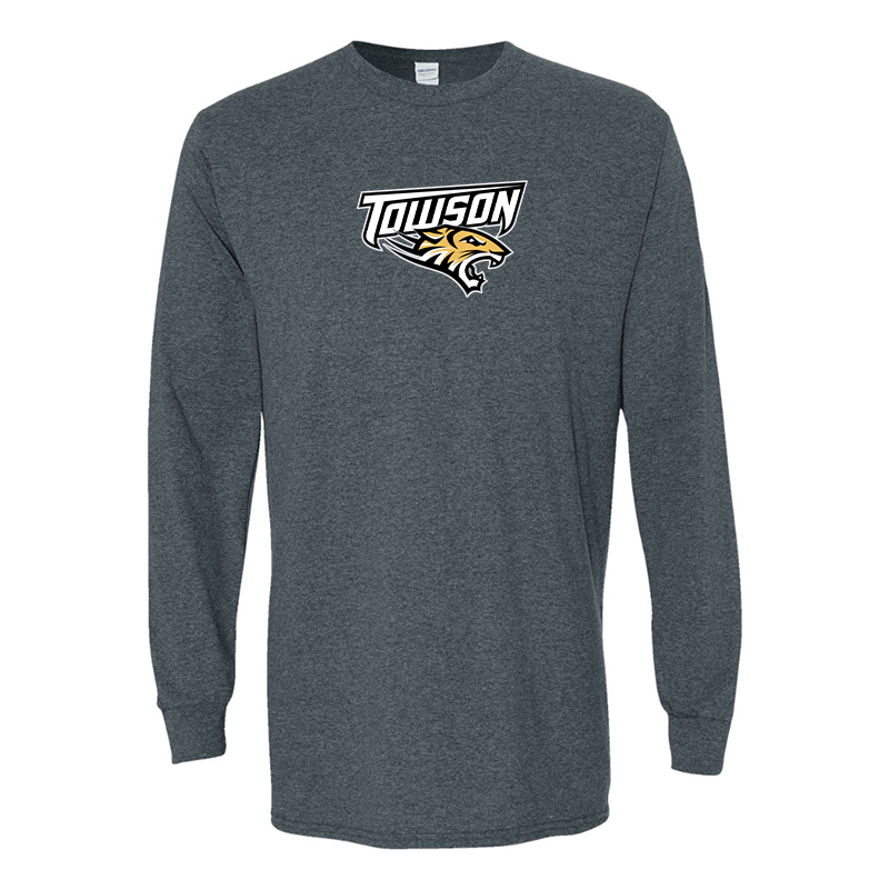 Men's Towson Tigers Gildan Heavy Cotton Long Sleeve T-Shirt