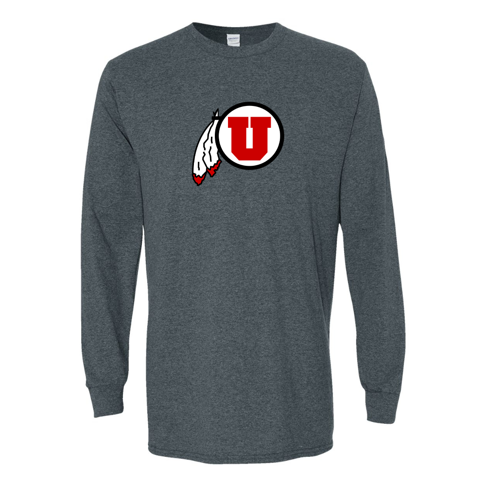 Men's  Utah Utes Gildan Heavy Cotton Long Sleeve T-Shirt