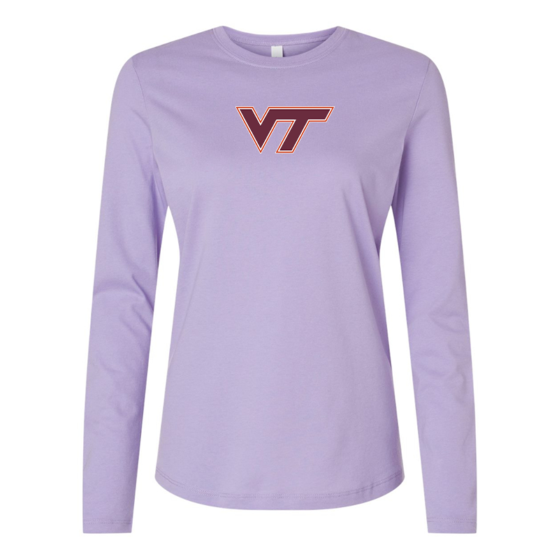 BELLA CANVAS Women’s Virginia Tech Hokies Jersey Long Sleeve Tee