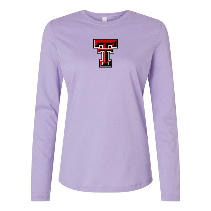BELLA CANVAS Women’s Texas Tech Red Raiders  Jersey Long Sleeve Tee