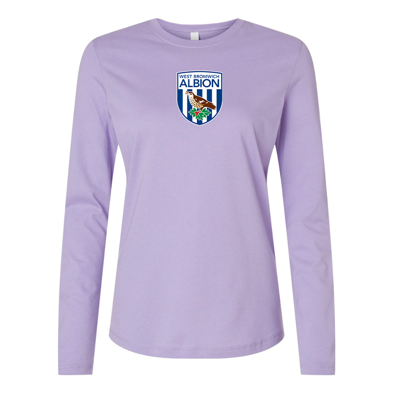BELLA CANVAS Women’s  West Bromwich Albion Soccer Jersey Long Sleeve Tee