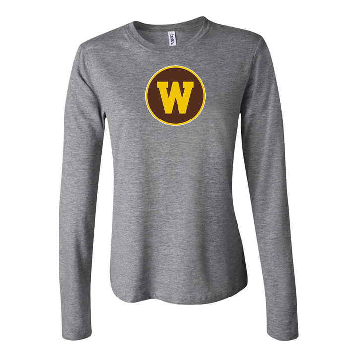 BELLA CANVAS Women’s Western Michigan Broncos Jersey Long Sleeve Tee