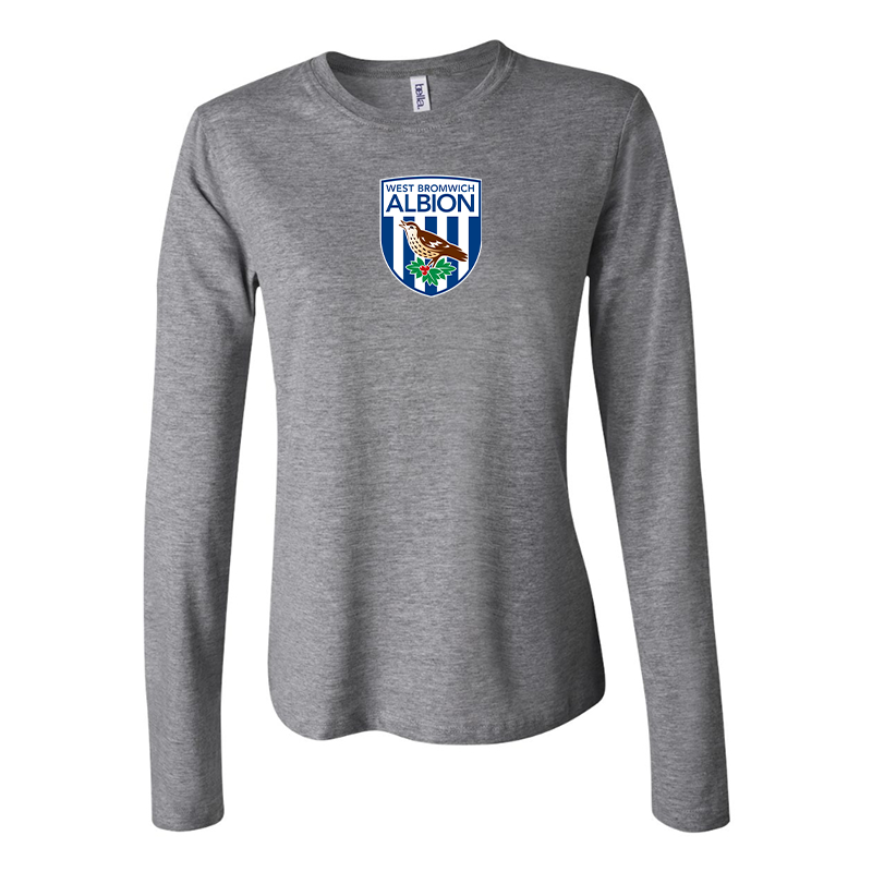 BELLA CANVAS Women’s  West Bromwich Albion Soccer Jersey Long Sleeve Tee